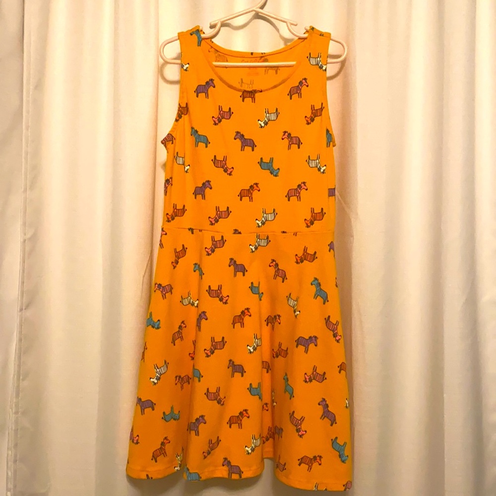 Cat & Jack Zebra Print Fit & Flare, Size M (7/8)
